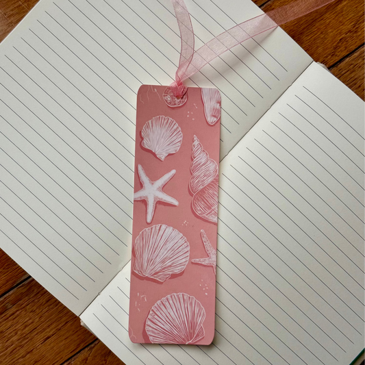 Pink Seashells Bookmark