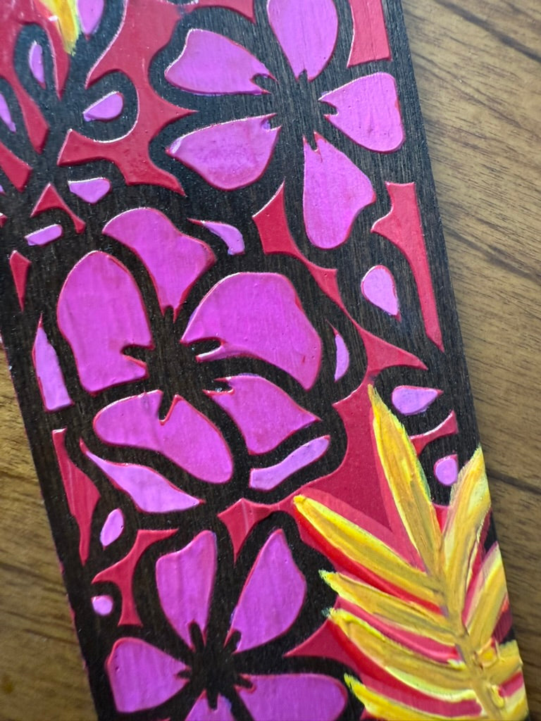 Pink Floral Bookmark