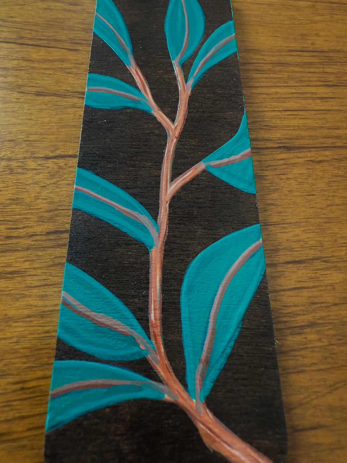 Turquoise Leaves Bookmark